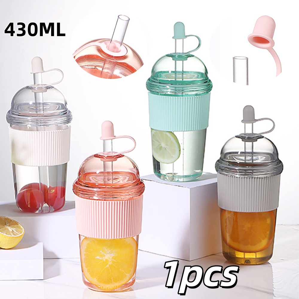 Coffee Tea Flask - Taza con pajita portátil de 430ml,