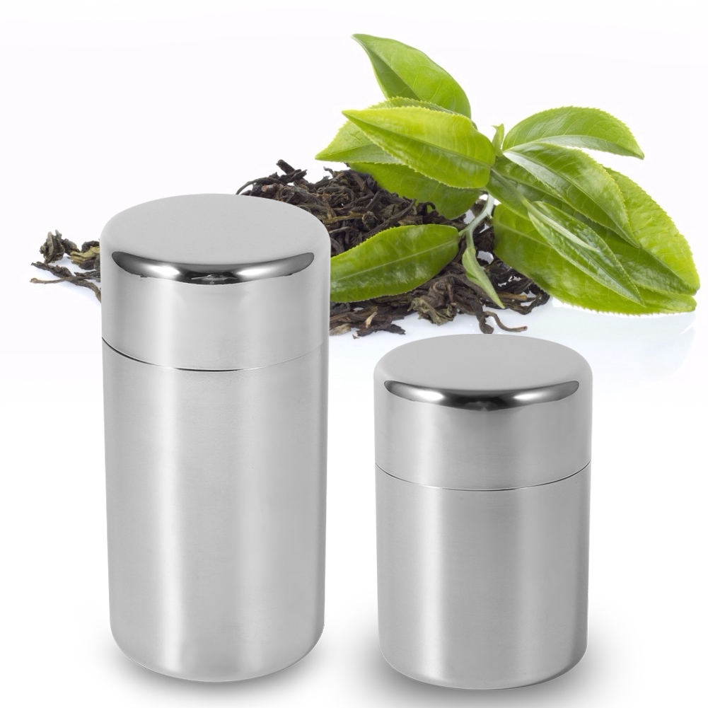 Coffee Tea Sugar Canisters - Recipientes de Acero Inoxidable para Té,