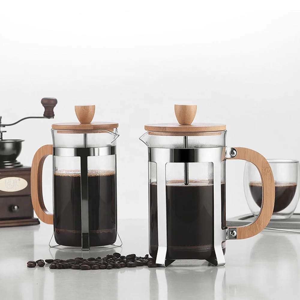 French Press Glass - Cafetera/Tetera Francesa de Acero Inoxidable de