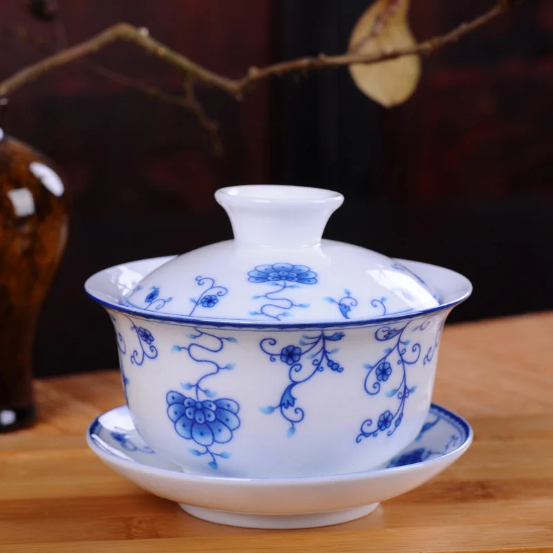 Gongfu Tea Set - Juego de té Gaiwan de cerámica