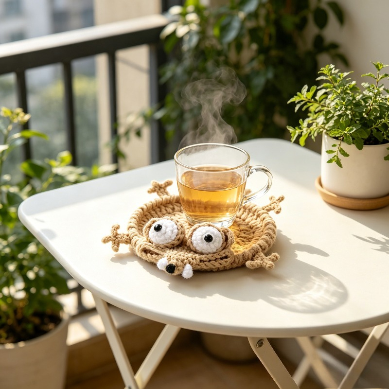 Coffee Tea Flask - Posavasos de Ganchillo con Forma de