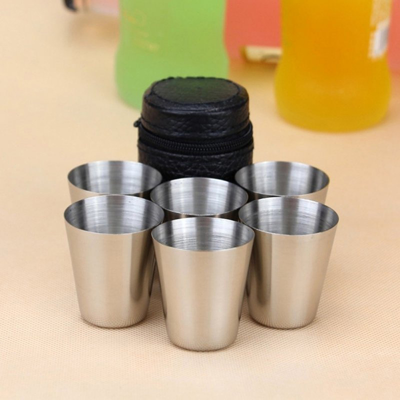 Tea Coffee Pot Set - 4/6 Uds tazas de acero inoxidable