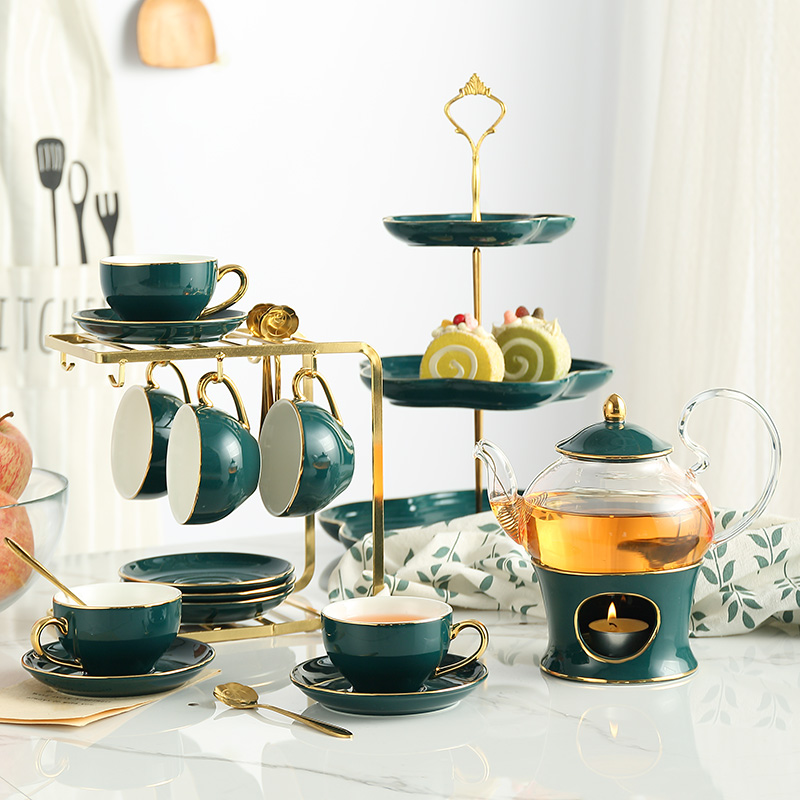 Tea Coffee Pot Set - Juego de té de cerámica nórdica,