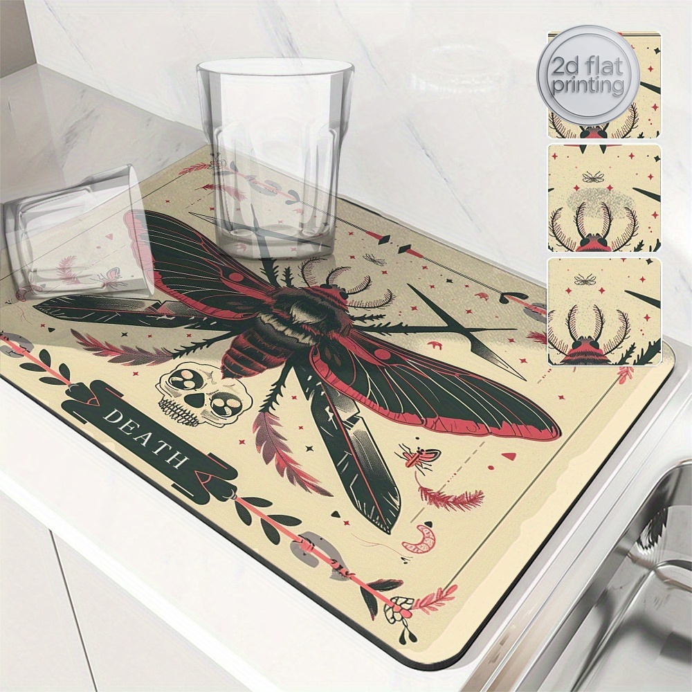 Tea Coffee Utensils - 1 pieza Tapete Absorbente Gótico con