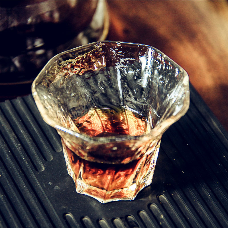 Coffee Tea Tumbler - Vaso de Vidrio Octagonal de 60