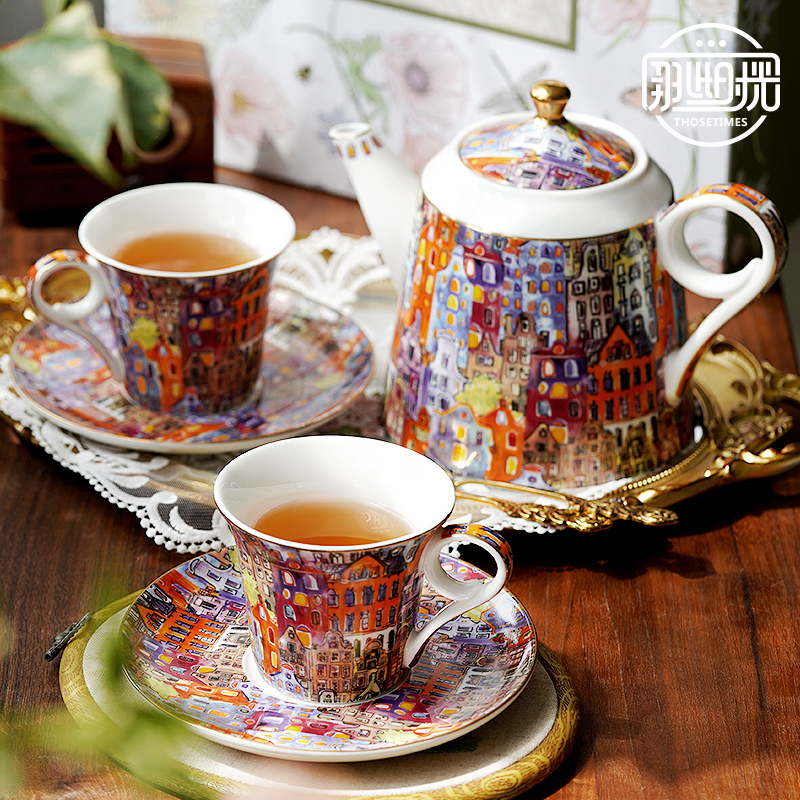 Tea Coffee Pot Set - Exquisito juego de té con taza