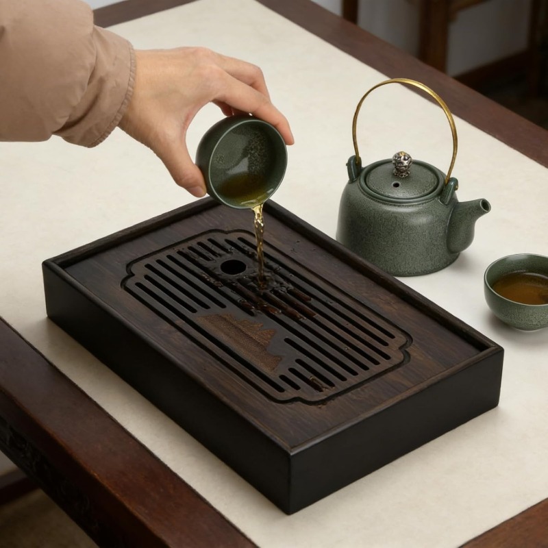 Bamboo Tea Tray - 1 bandeja de té de bambú,