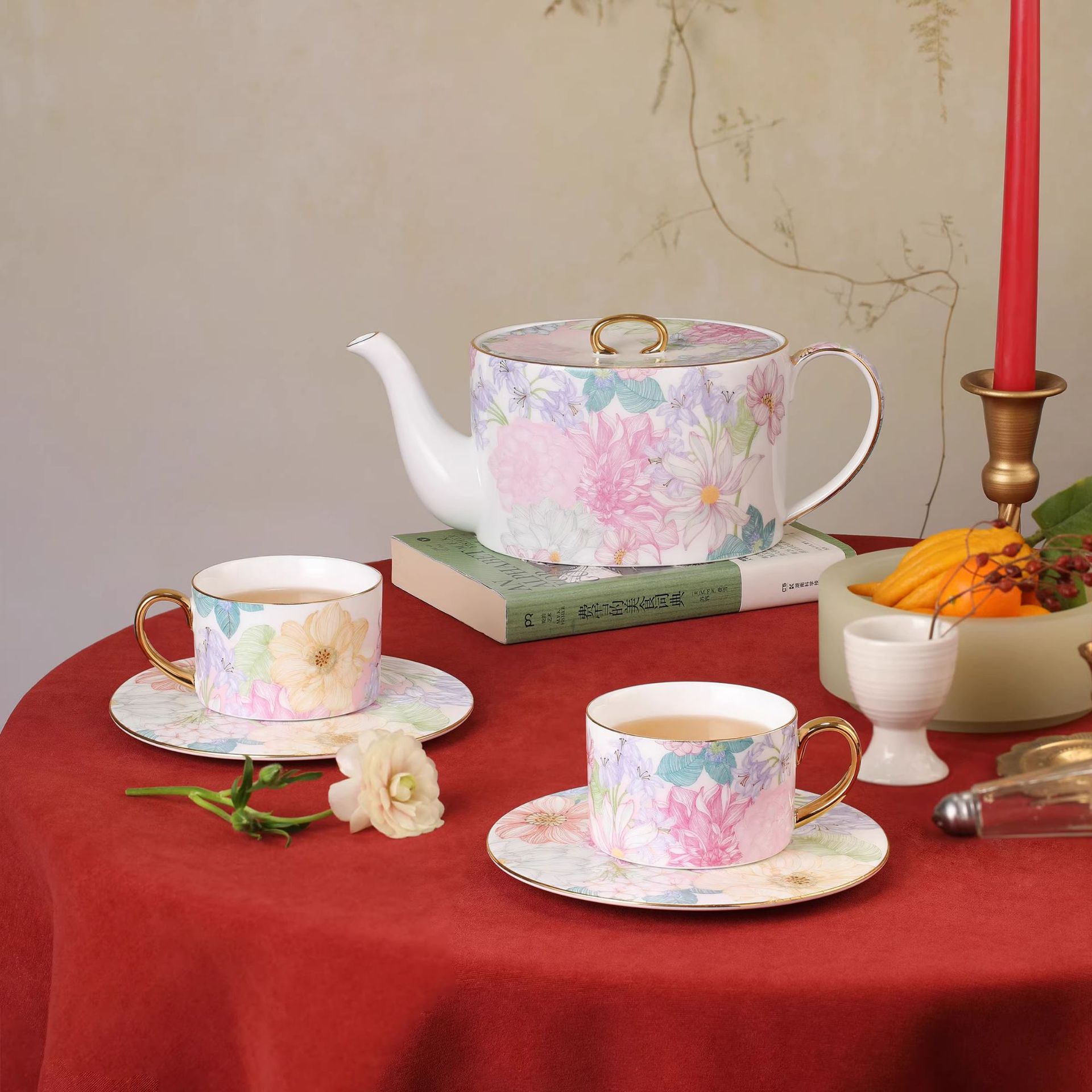Tea Coffee Pot Set - Juego de té de cerámica Jingdezhen