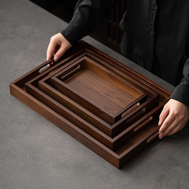 Bamboo Tea Tray - Bandeja de Té Rectangular Grande de