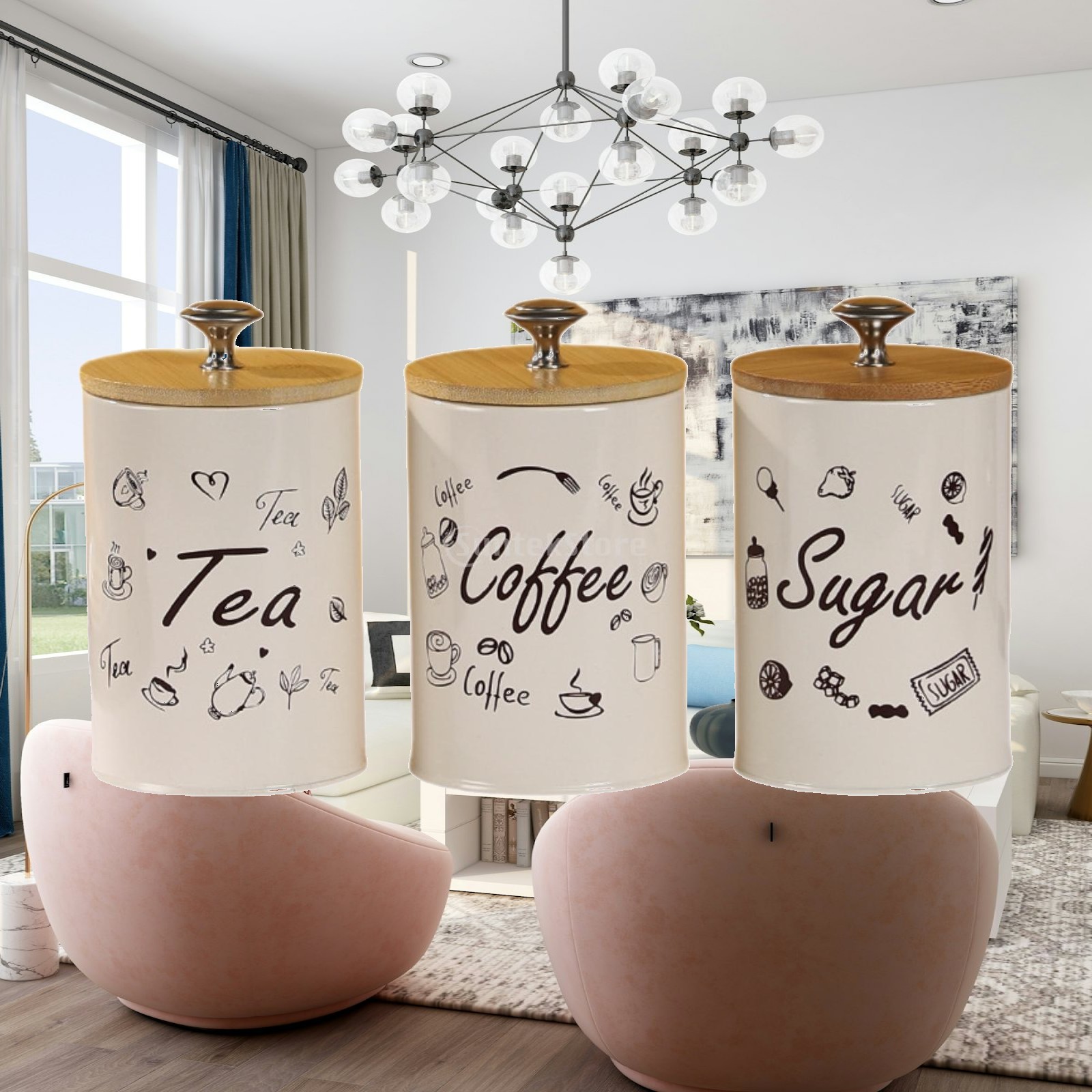 Juego de Recipientes para Café - Coffee Tea Sugar Canisters reseña y precio