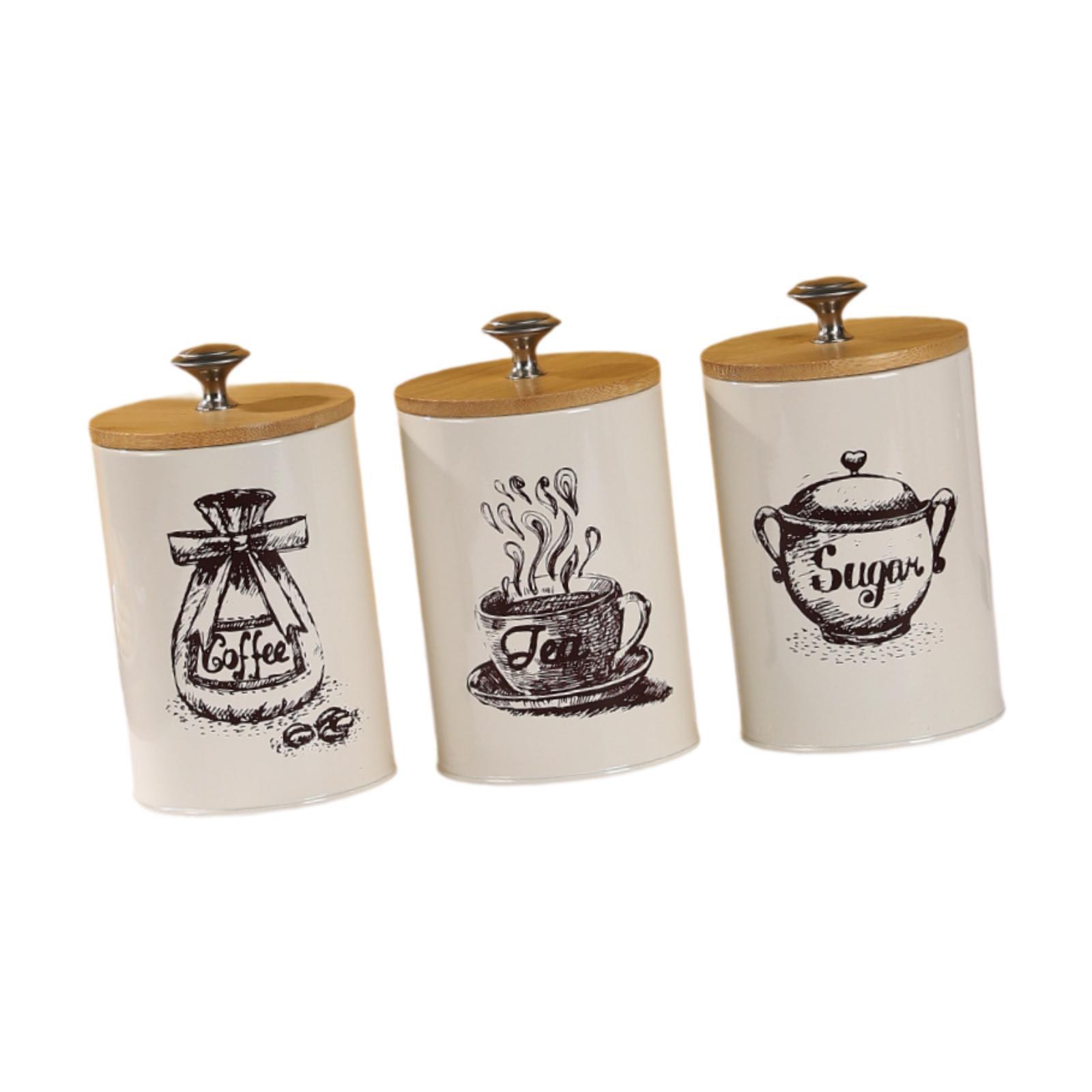 Juego de Recipientes para Café - Coffee Tea Sugar Canisters reseña y precio