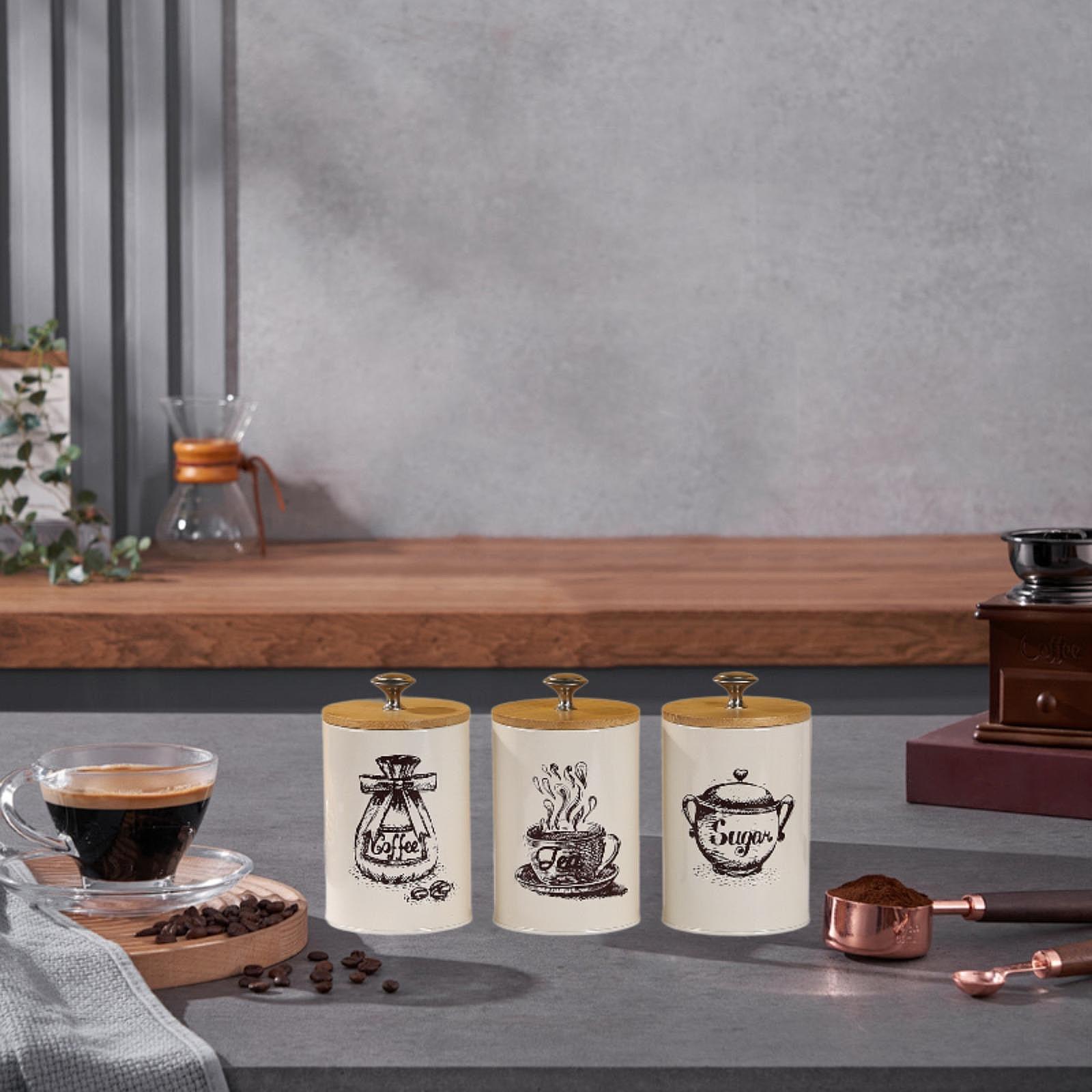 Juego de Recipientes para Café - Coffee Tea Sugar Canisters reseña y precio