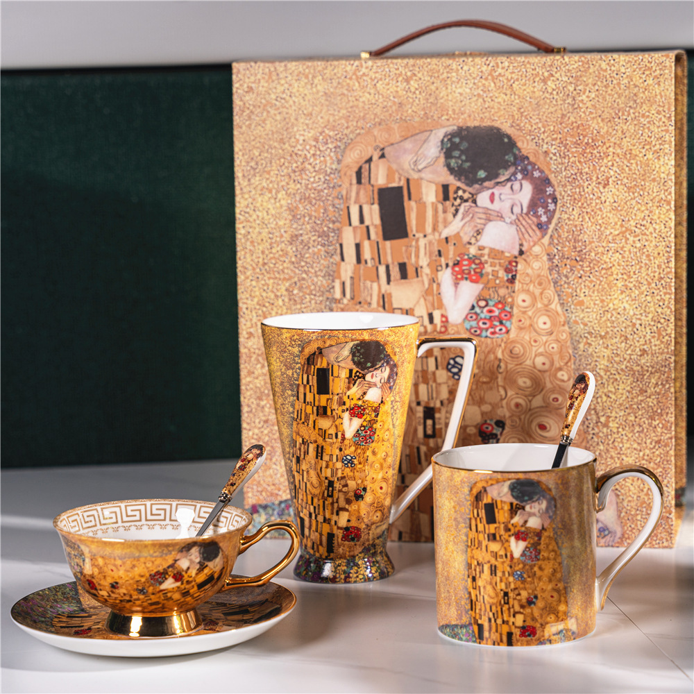 Gustav Klimt Kiss Bone China t - Best Tea Coffee reseña y precio