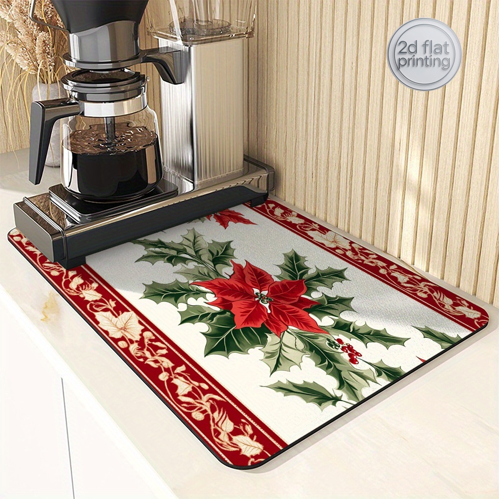 1 tapete absorbente de Poinset - Tea Coffee Utensils reseña y precio