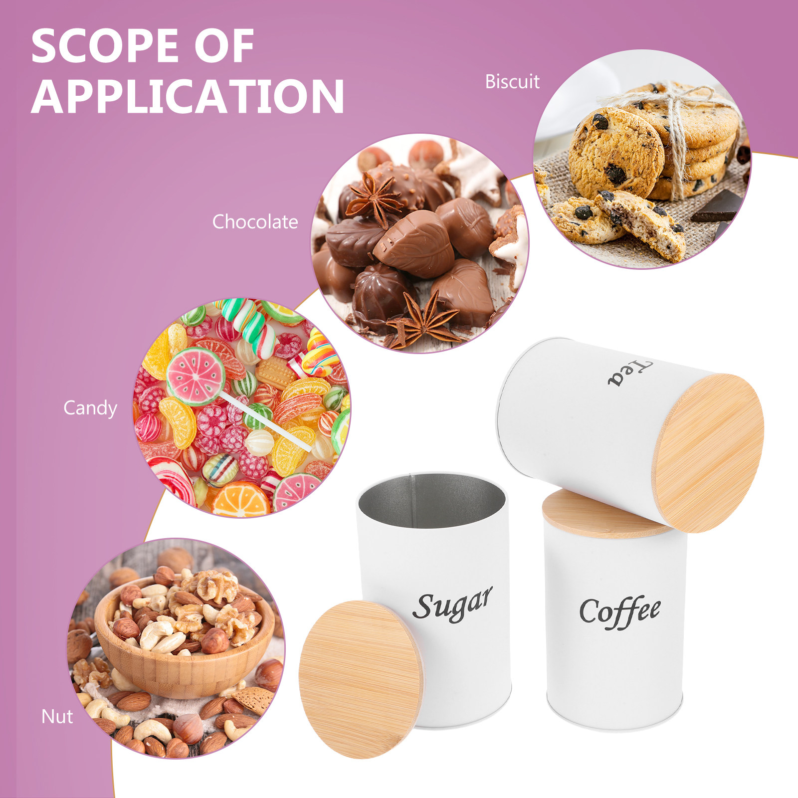 Juego de 3 Recipientes Herméti - Coffee Tea Sugar Canisters reseña y precio
