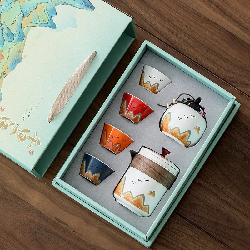 Caja de regalo, taza de té de  - Tea Coffee Pot Set reseña y precio