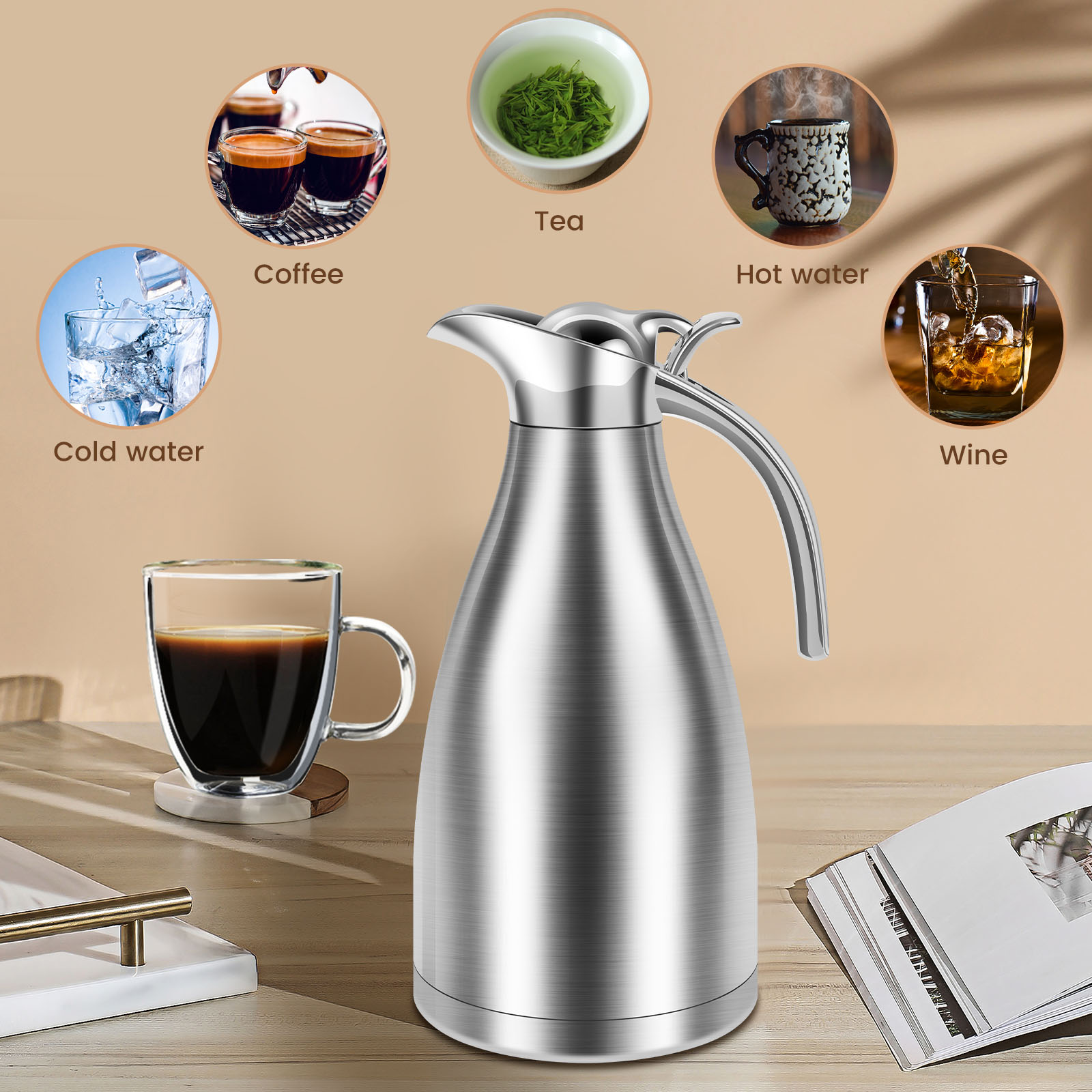 Hervidor térmico de cocina, ja - Coffee Tea Water Heater reseña y precio