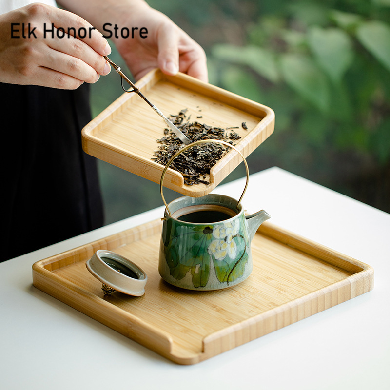 Bandeja de comida de bambú chi - Bamboo Tea Tray reseña y precio