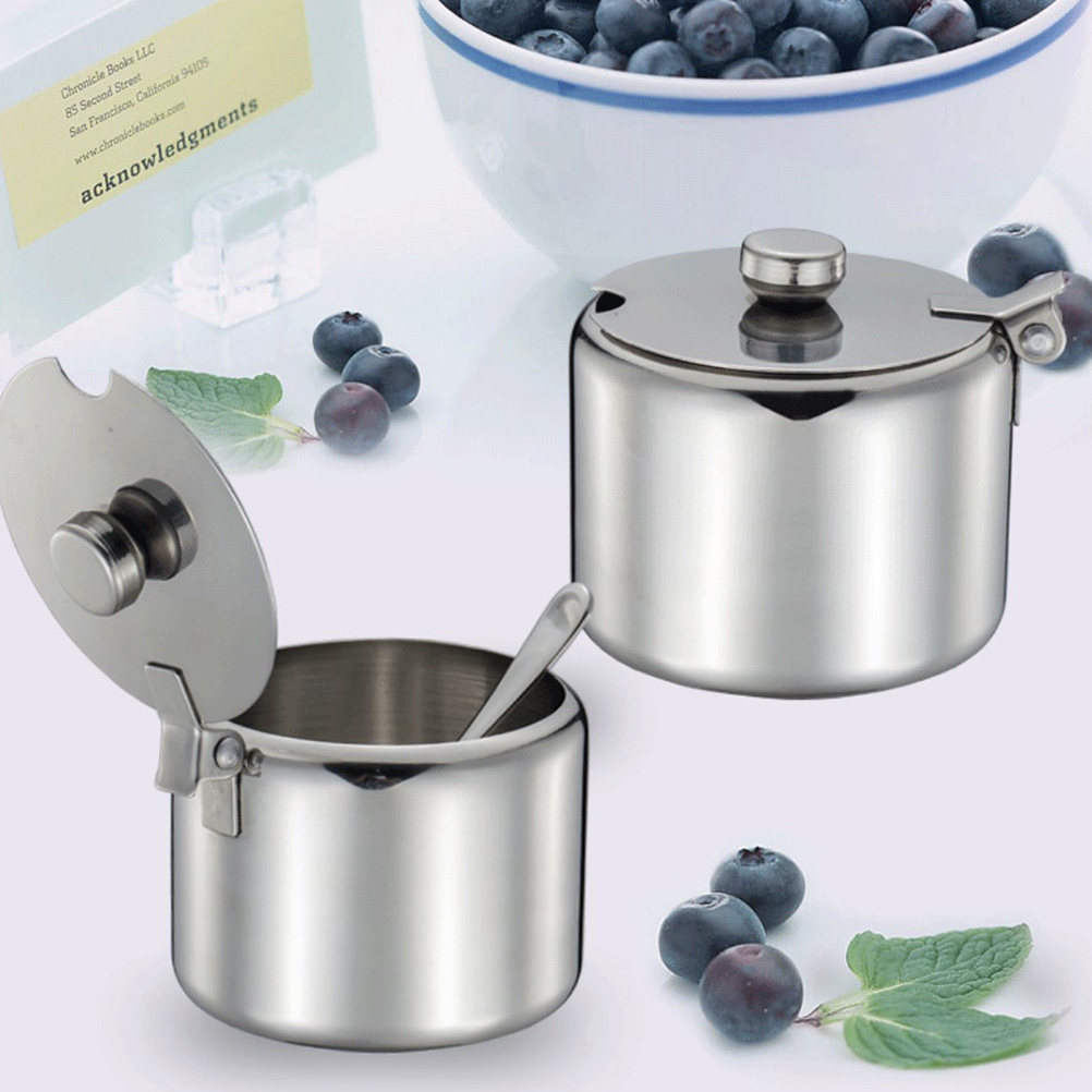 Recipiente de Acero Inoxidable - Coffee Tea Sugar Canisters reseña y precio