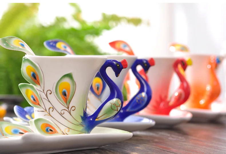 Taza de café de pavo real de c - Coffee Tea Difference reseña y precio