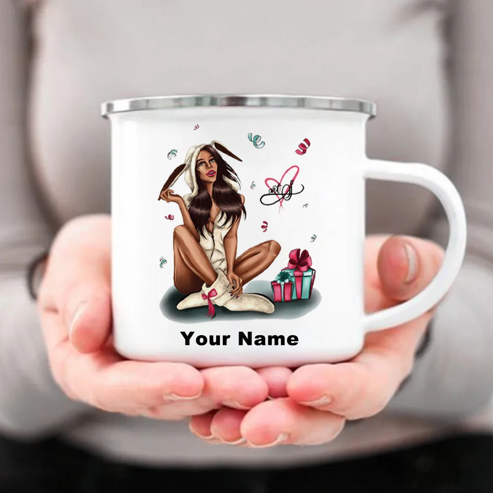Taza esmaltada personalizada c - Coffee Tea Name reseña y precio