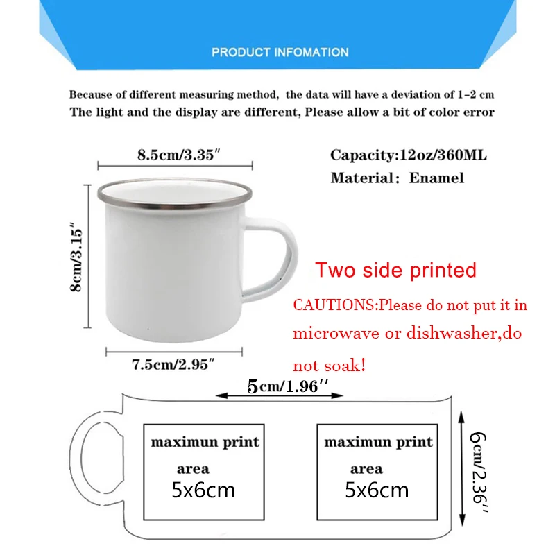 Taza esmaltada personalizada c - Coffee Tea Name reseña y precio