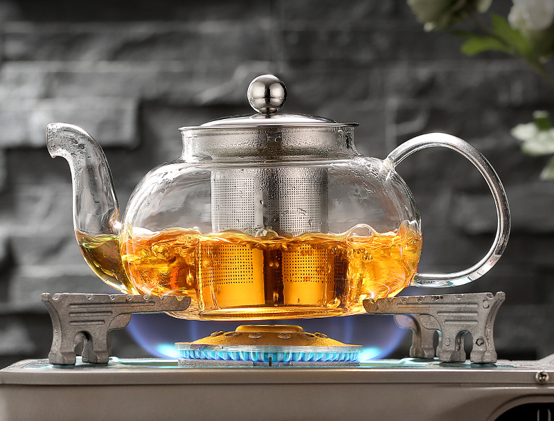 Tetera de cristal resistente a - Tea Coffee Pot Set reseña y precio