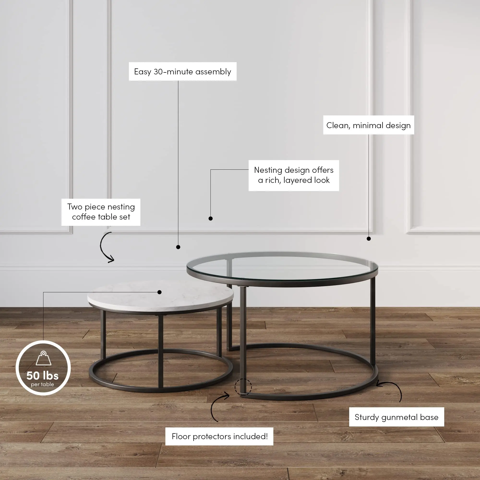 Mesa auxiliar Mesa de salón pa - Coffee Tea Difference reseña y precio