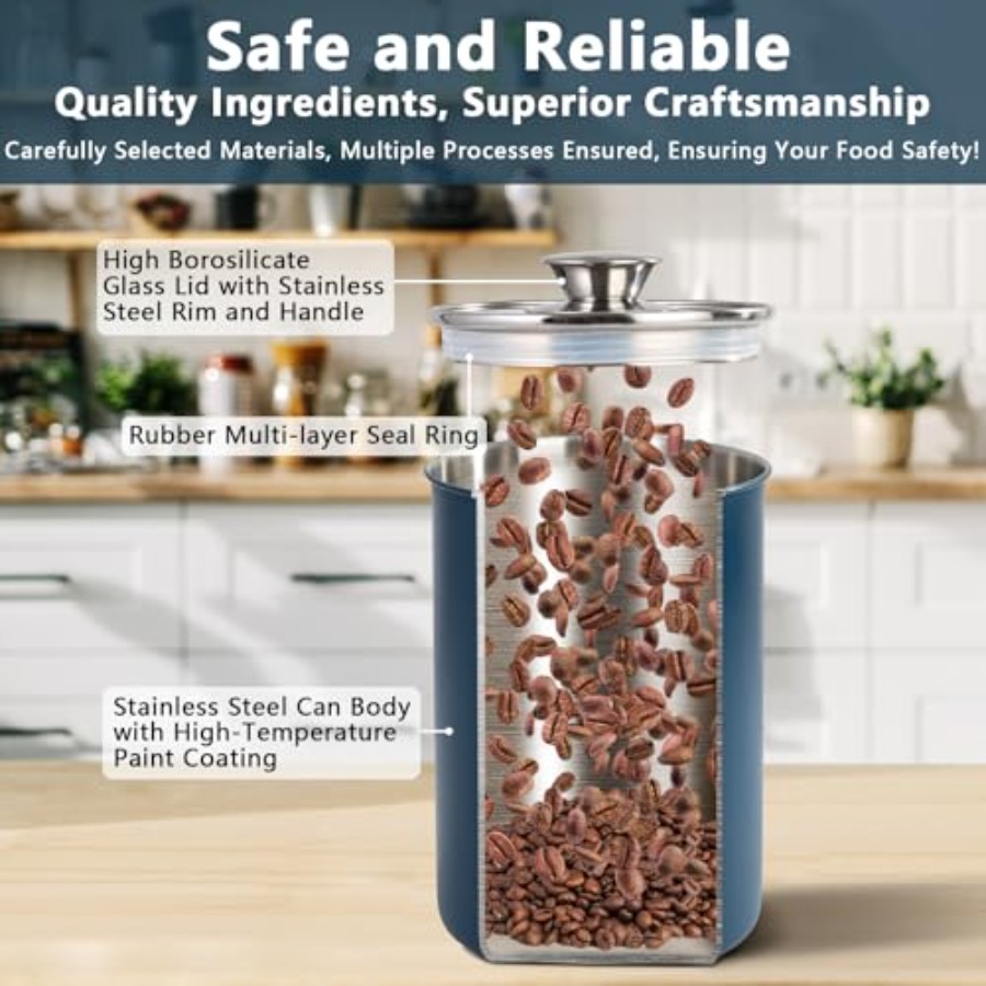 Juego de Recipientes Hermético - Coffee Tea Sugar Canisters reseña y precio
