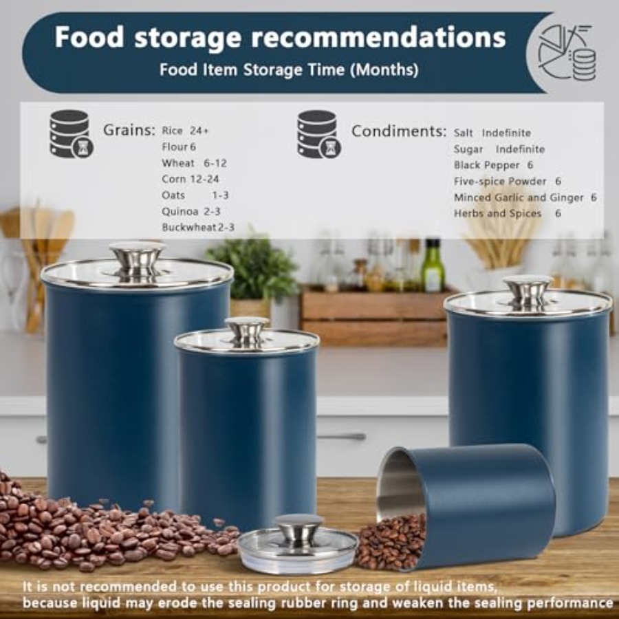Juego de Recipientes Hermético - Coffee Tea Sugar Canisters reseña y precio