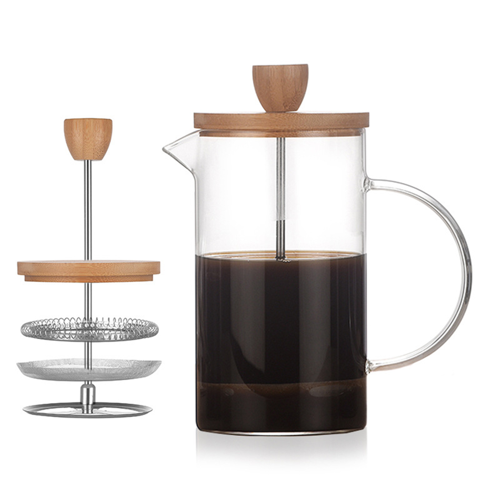 Olla de prensa de filtro franc - French Press Glass reseña y precio