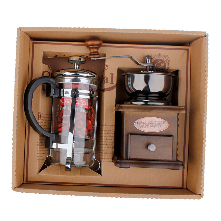 Juego de molinillo de café par - French Press Glass reseña y precio