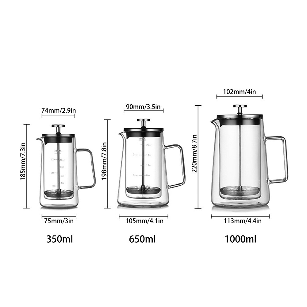 Olla de prensa francesa de dob - French Press Glass reseña y precio