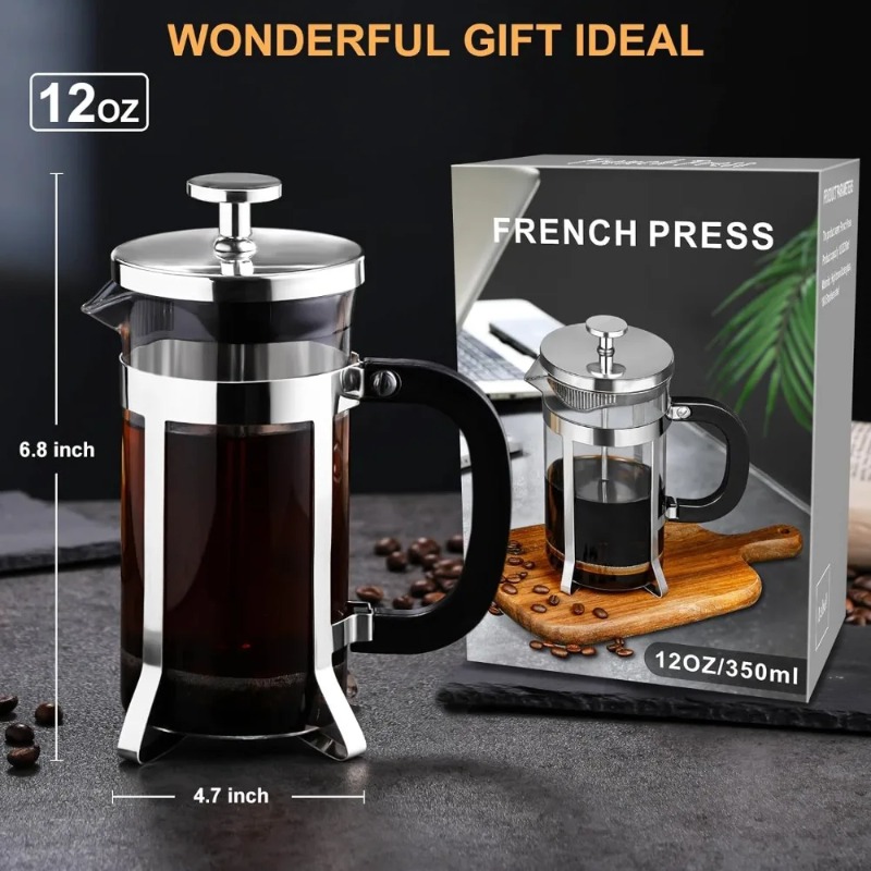 Máquina de café francesa, pren - French Press Glass reseña y precio