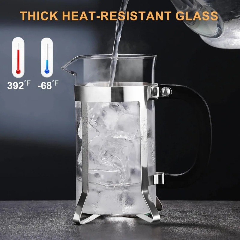 Máquina de café francesa, pren - French Press Glass reseña y precio