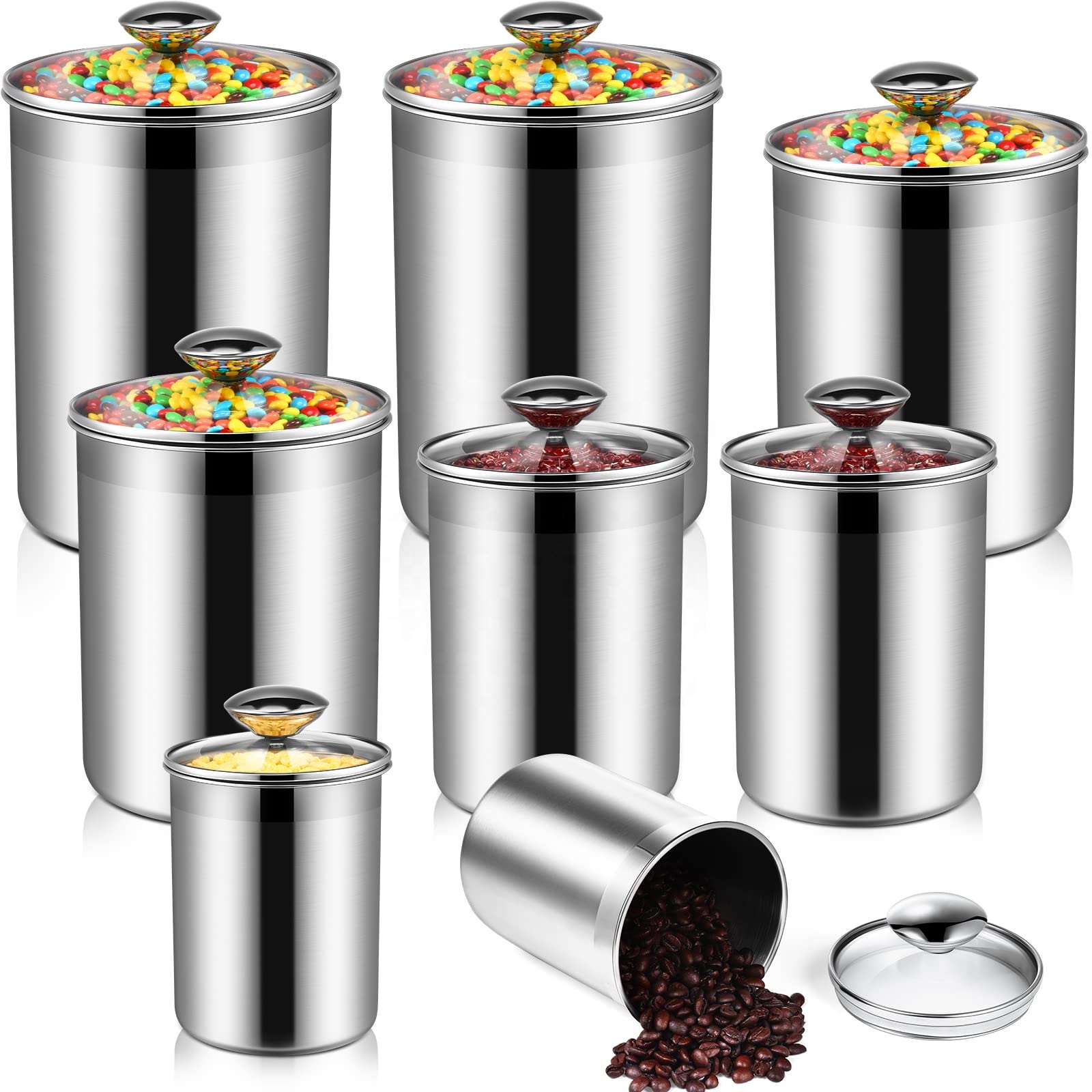 Contenedores de almacenamiento - Coffee Tea Sugar Canisters reseña y precio