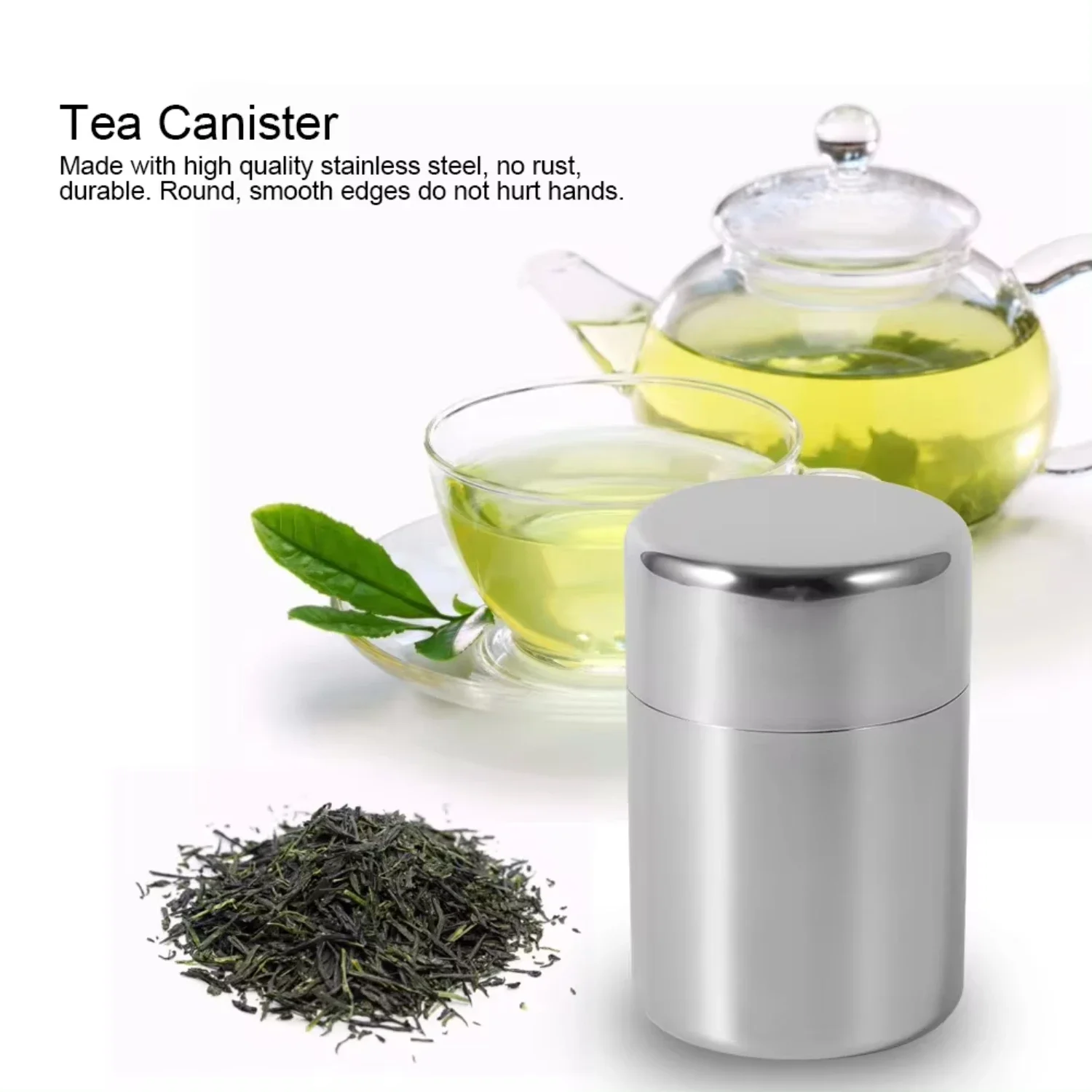 Latas de hojas de té de acero  - Coffee Tea Sugar Canisters reseña y precio