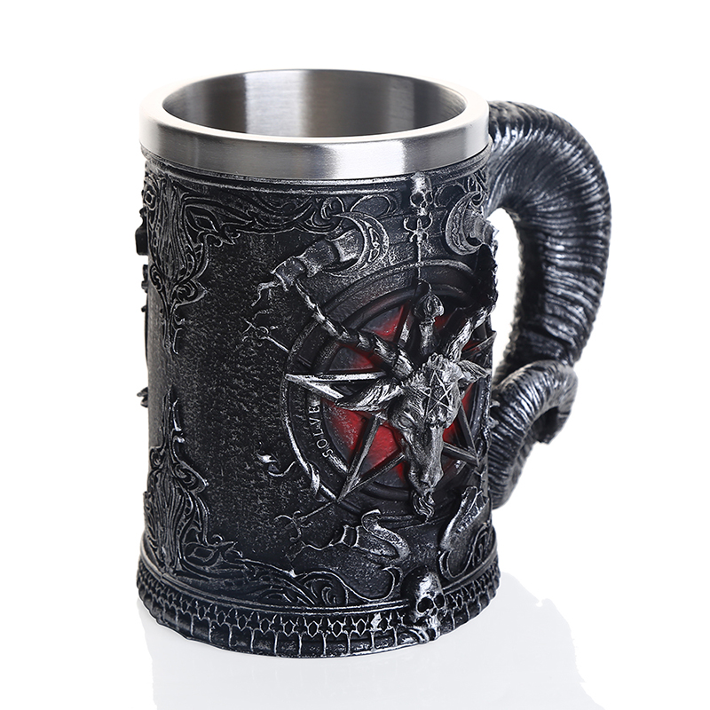 Baphomet-taza de acero inoxida - Coffee Tea Tumbler reseña y precio