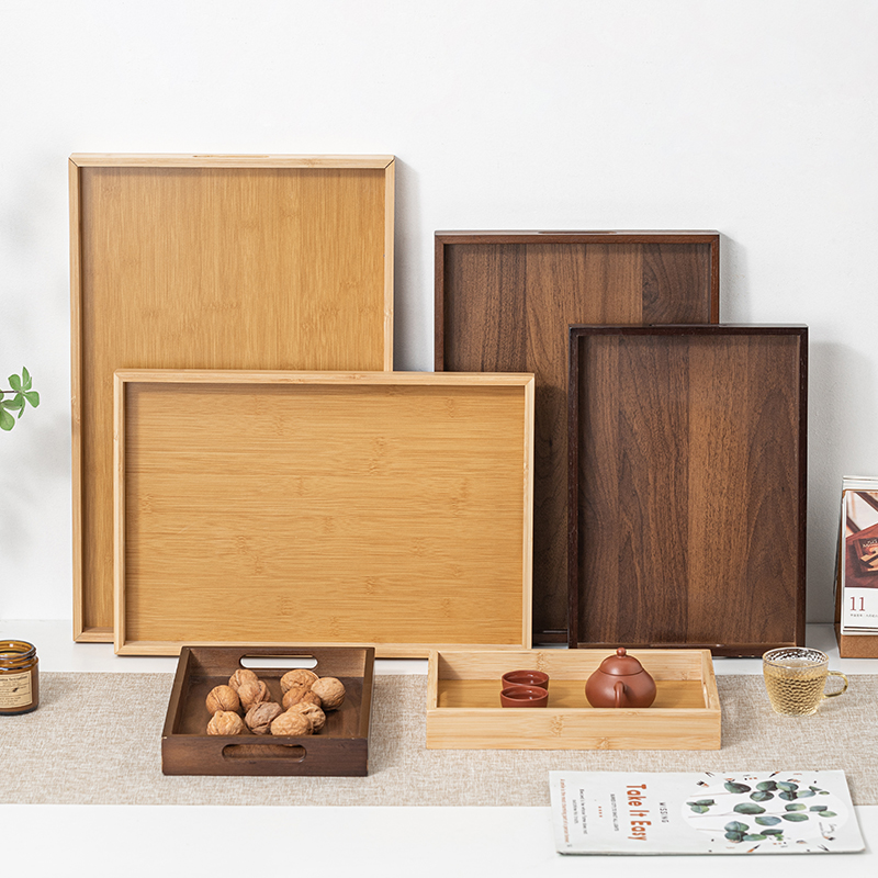 Bandeja de Té Rectangular Gran - Bamboo Tea Tray reseña y precio