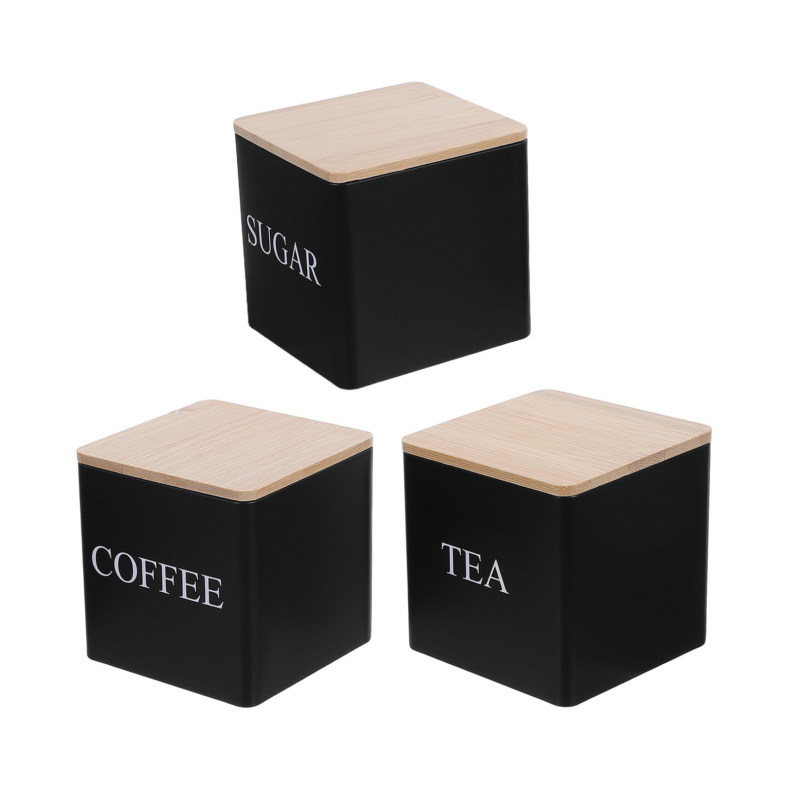 Juego de 3 Recipientes Metálic - Coffee Tea Sugar Canisters reseña y precio