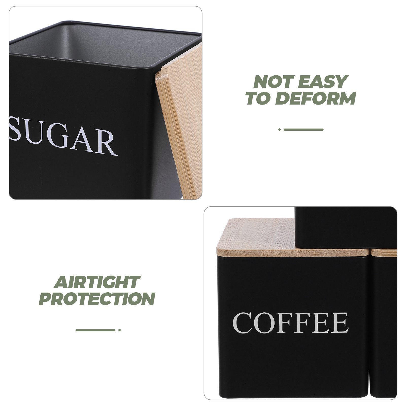 Juego de 3 Recipientes Metálic - Coffee Tea Sugar Canisters reseña y precio